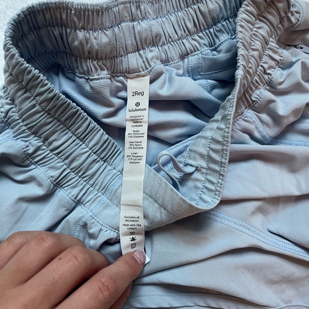 Light blue lulu shorts
